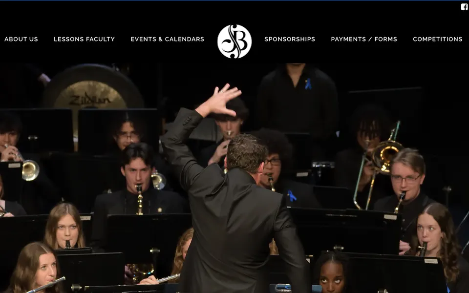 Screenshot of the James F. Byrnes Bands website