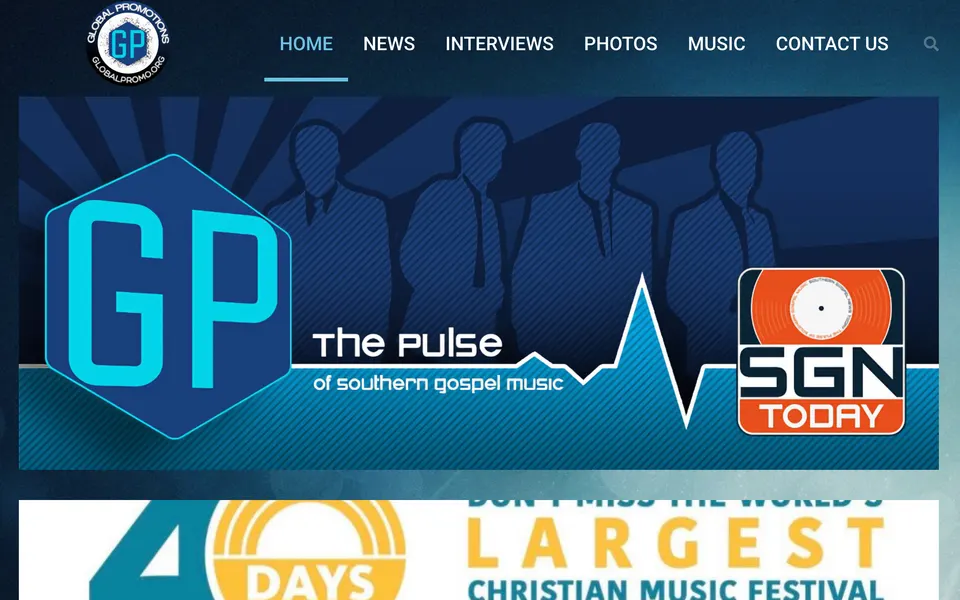 Screenshot of the Global Promo website